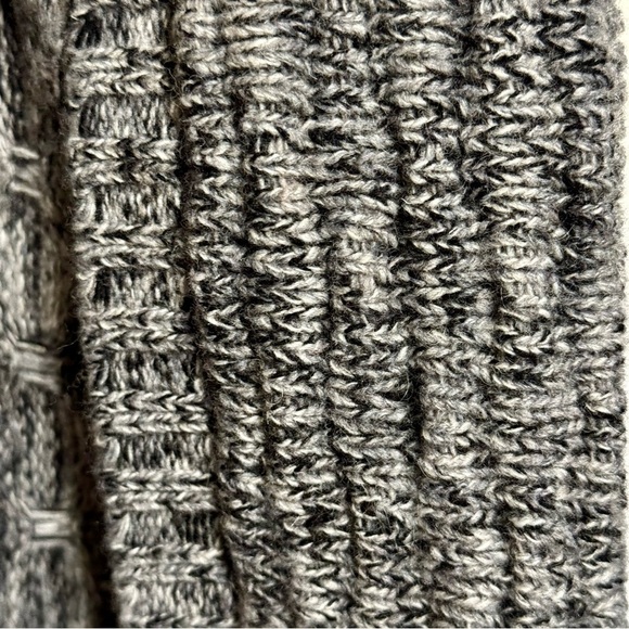GREYLIN | ANTHROPOLOGIE Lambswool Chunky Longline Open Front Gray Cardigan XS - Picture 7 of 9